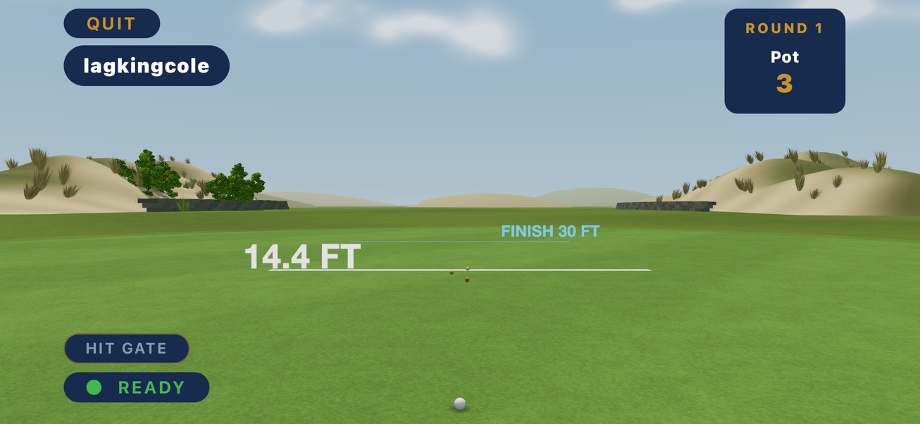 Putting Ladder 1v1 with multiple balls and a three-point pot